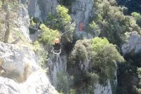Tyrolienne en via-ferrata &copy; Via-ferrata pr&egrave;s de Montpellier H&eacute;rault