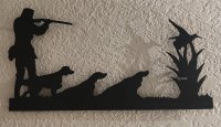 décoration murale d'une scène de chasse àla Bécasse © VIGO Art Métal