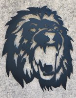 décoration murale tête de lion qui rugie © VIGO Art Métal